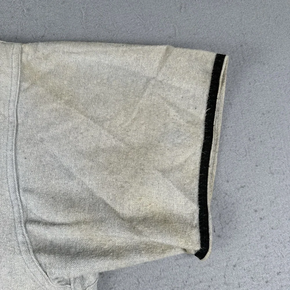 Vintage 30s 40s Baseball Jersey Mens 44 Gray Black Felt H Rubys Sorting‎ Goods